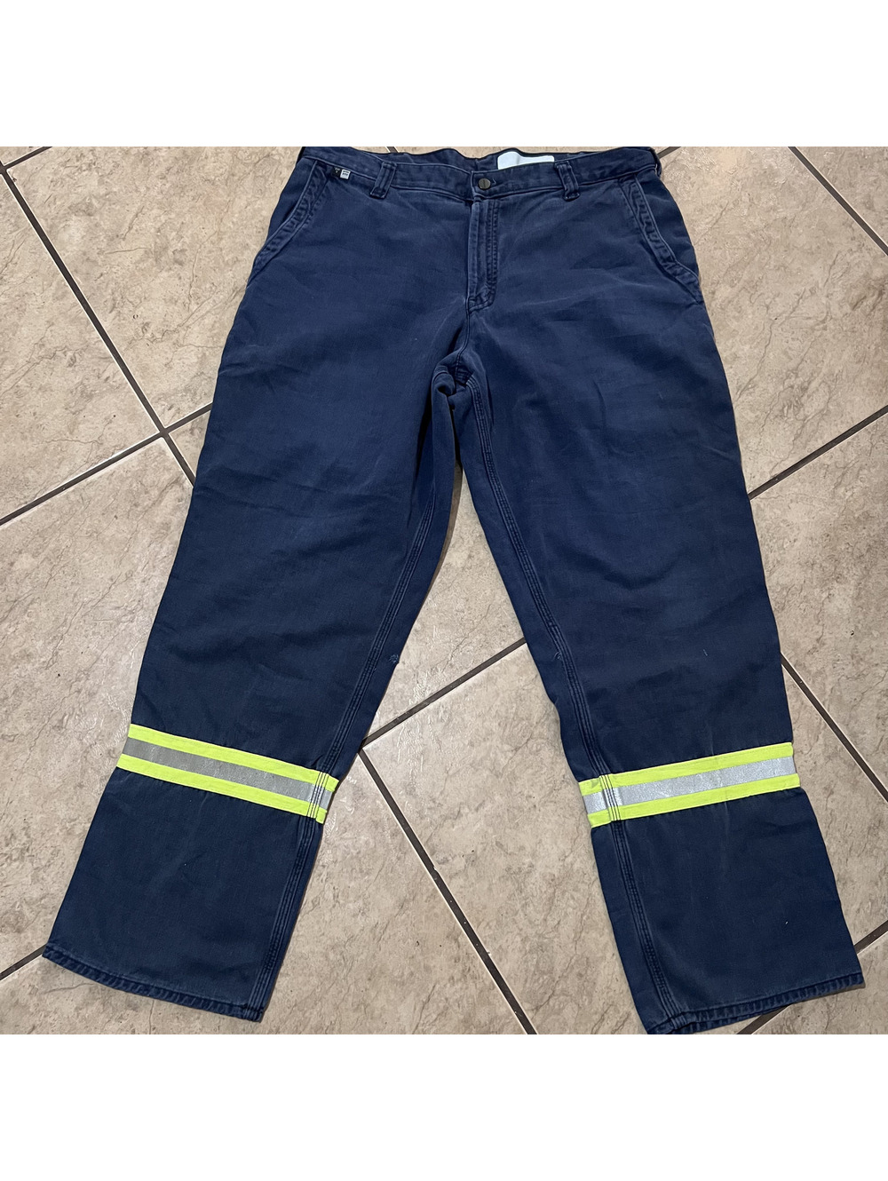 Carhartt FR Flame Resistant HiVis Reflective Workwear Navy Pants 63685-20 36x32 - Picture 3 of 7